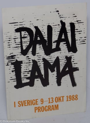Cat.No: 189919 Dalai Lama I Sverige 9-13 Okt 1988 Program