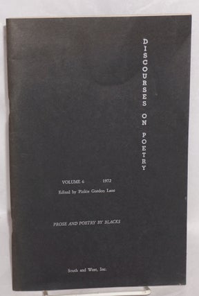 Cat.No: 190093 Discourses on poetry: a literary annual, volume 6 1972. Pinkie Gordon...