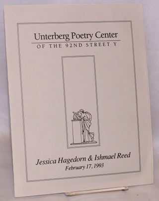 Cat.No: 190462 Jessica Hagedorn & Ishmael Reed: February 17, 1993, Unterberg Poetry...