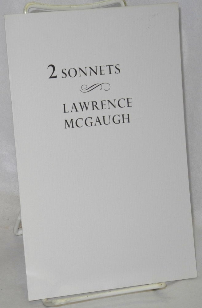Cat.No: 190749 2 Sonnets. Lawrence McGaugh.