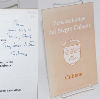 Cat.No: 190786 Pensamientos del Negro Cubena; by Cubena [pseud.]. Carlos Guillermo Wilson