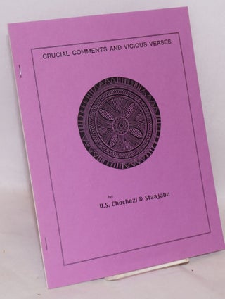 Cat.No: 190848 Crucial comments and vicious verses. V. S. Chochezi, Staajabu