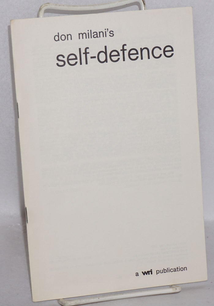 Cat.No: 191306 Don Milani's self-defence. Third edition. Don Milani, Devi Prasad, T D. Roberts.