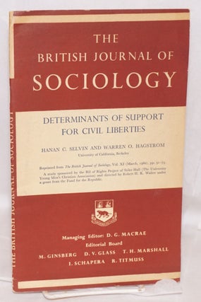 Cat.No: 191379 Determinants of Support for Civil Liberties: Reprinted from The British...