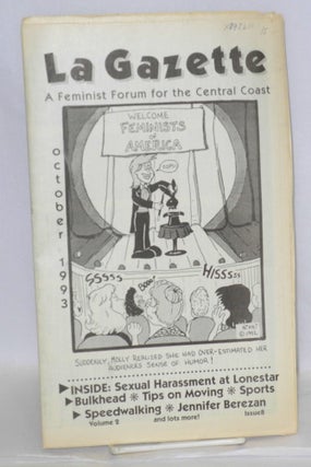 Cat.No: 192611 La Gazette: a feminist forum for the Central Coast; vol. 2, #8, October...
