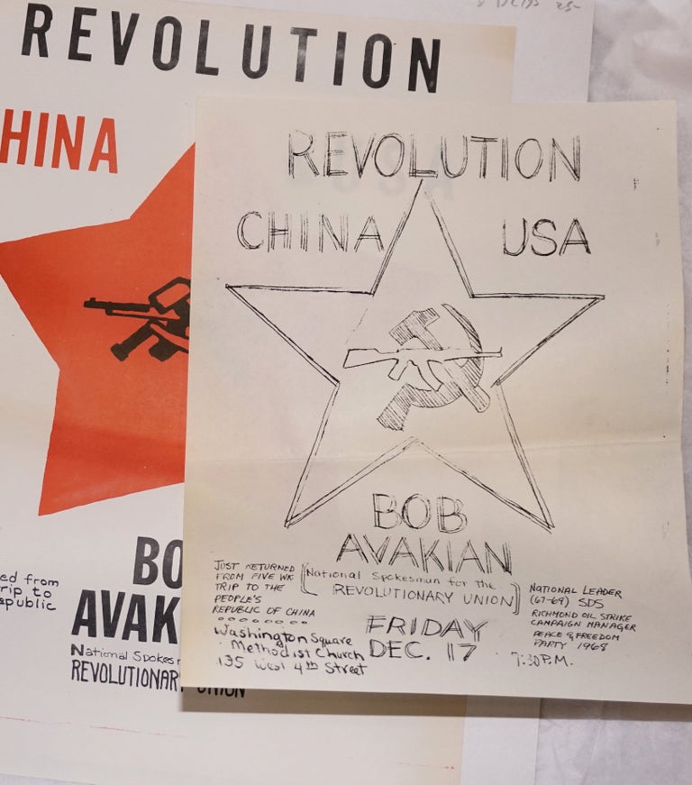 Cat.No: 192795 Revolution: China & USA [broadside and handbill]. Bob Avakian.