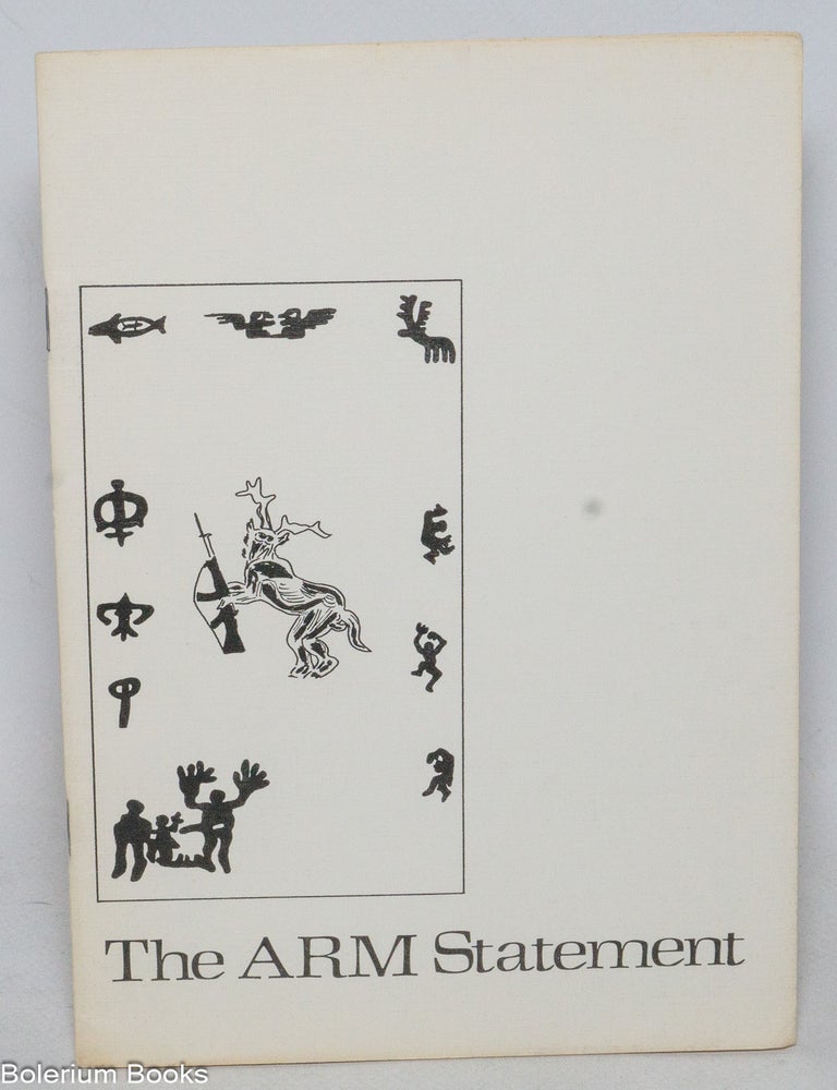 Cat.No: 192799 The ARM Statement. Anti-Authoritairan Revolutionary Movement.