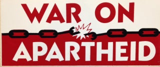 Cat.No: 192846 War on Apartheid [bumper sticker