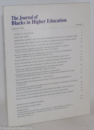 Cat.No: 192931 The journal of Blacks in higher education: number 5, autumn 1994. Theodore...