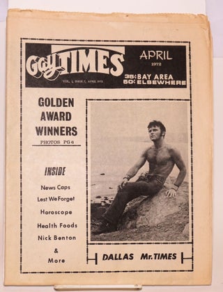 Cat.No: 193163 Gay Times: vol. 1, #7, April 1972 [formerly Adz Times]. Dick Jay, Reverend...