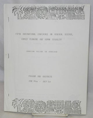 Cat.No: 193355 Fifth International Conference on Venereal Disease, Family Planning and...