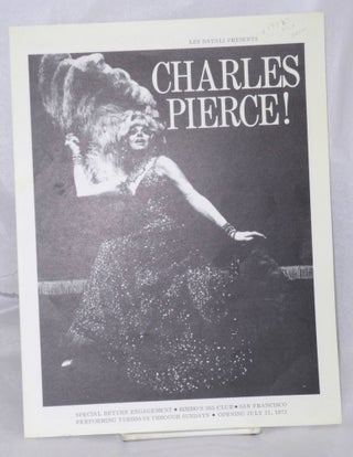 Cat.No: 19383 Les Natali presents Charles Pierce! Special return engagement, Bimbo's 365...