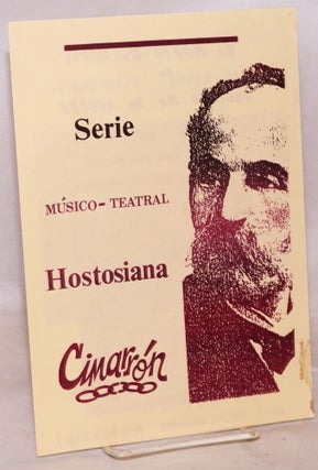 Cat.No: 193941 Hostosiana serie músico - teatral; en barco de papel de Eugenio Maria de...