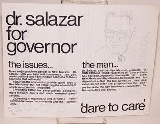 Dr. Salazar for governor: [handbill]