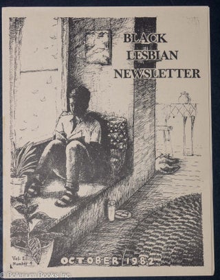 Cat.No: 194704 Black lesbian newsletter; Vol. 1, No. 4 (October 1982