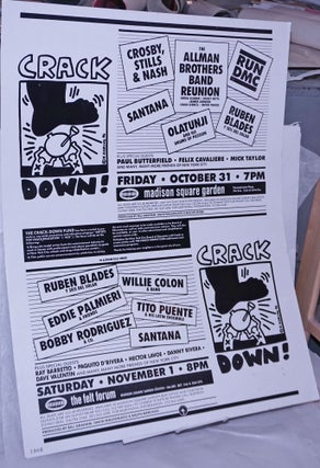 Cat.No: 194895 Crack Down! [poster for events featuring RUN DMC, Santana, Tito Puente,...