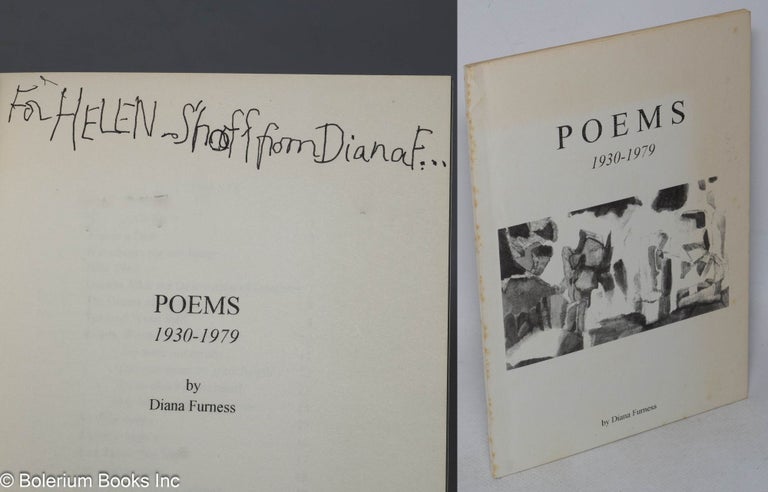 Cat.No: 195289 Poems 1930-1979. Diana Furness.