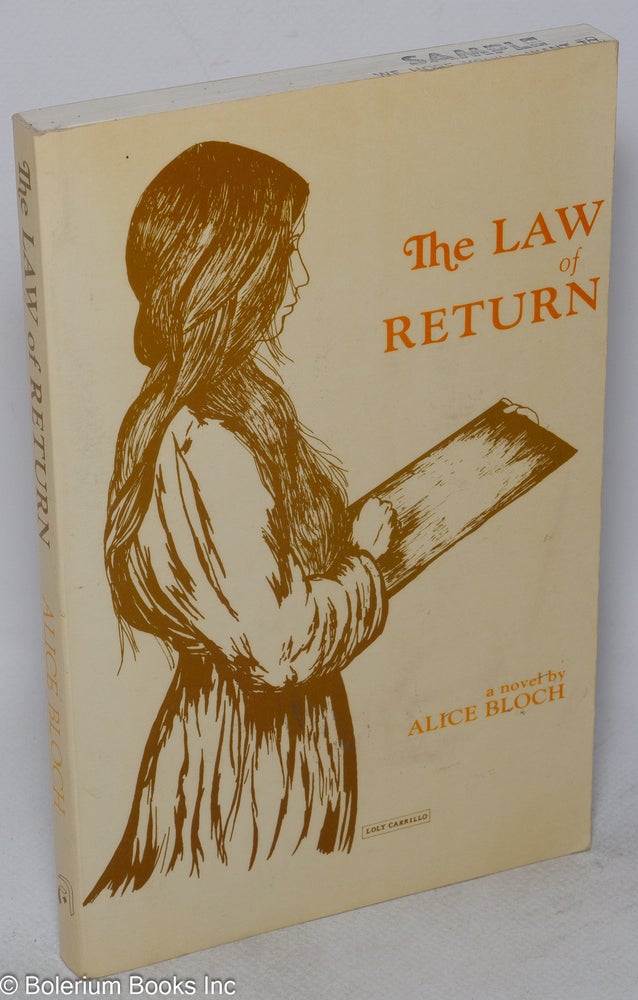 Cat.No: 19535 The Law of Return: a novel. Alice Bloch.