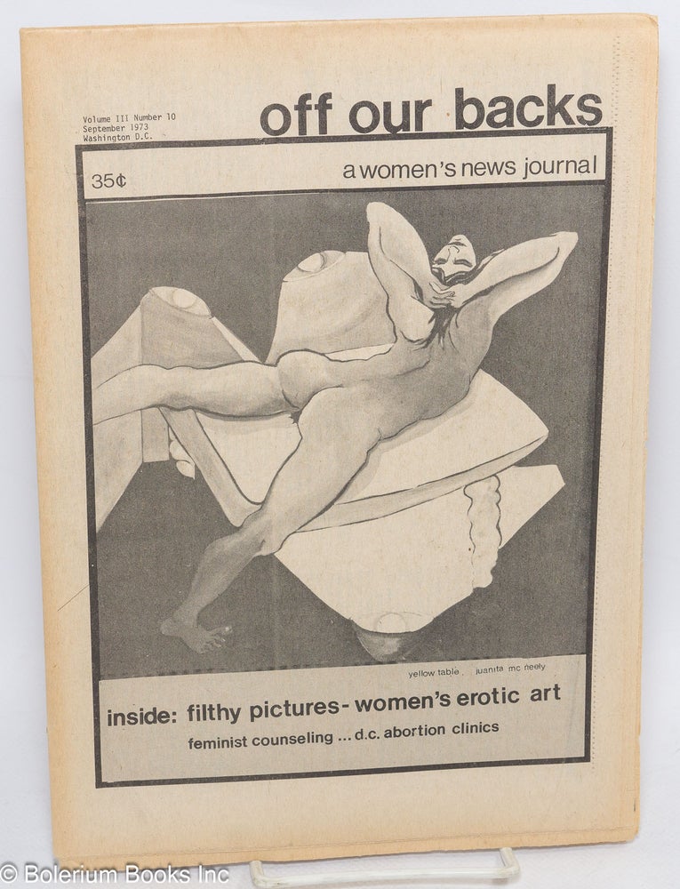 Cat.No: 195509 Off Our Backs: a women's news journal; vol. 3, #10, September, 1973; Filthy pictures - women's erotic art