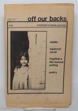 Cat.No: 195511 Off Our Backs: a women's news journal; vol. 3, #12, November, 1973