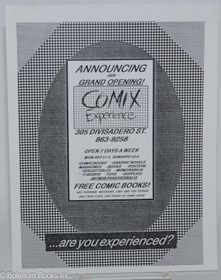 Cat.No: 195721 Handbill - Announcing our grand opening! Comix Experience [handbill] Are...