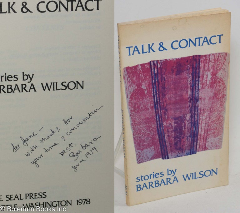 Cat.No: 195770 Talk & contact: stories. Barbara Wilson, Jane Rule association.