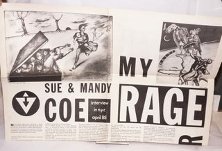 Sue & Mandy Coe: My Rage. Interview in NYC, April 88 [broadsheet]