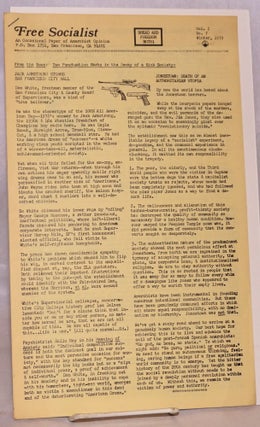 Cat.No: 195875 Free Socialist: An occasional paper of Anarchist Opinion. Vol. 1 no. 7...