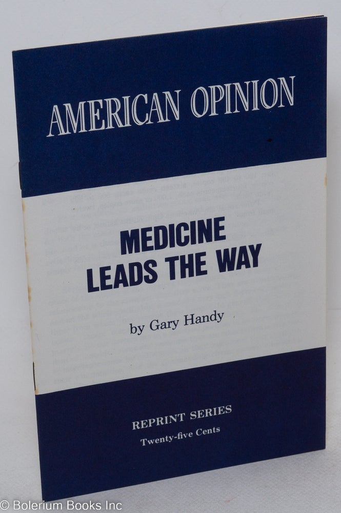 Cat.No: 196280 Medicine leads the way. Gary Handy.