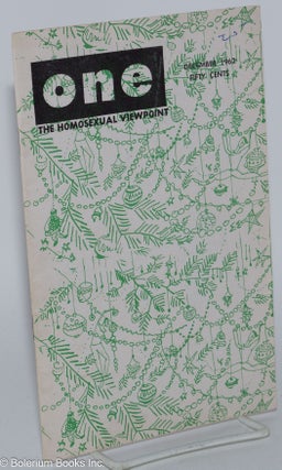 Cat.No: 196582 ONE Magazine; the homosexual viewpoint; vol. 10, #12, December 1962. Don...