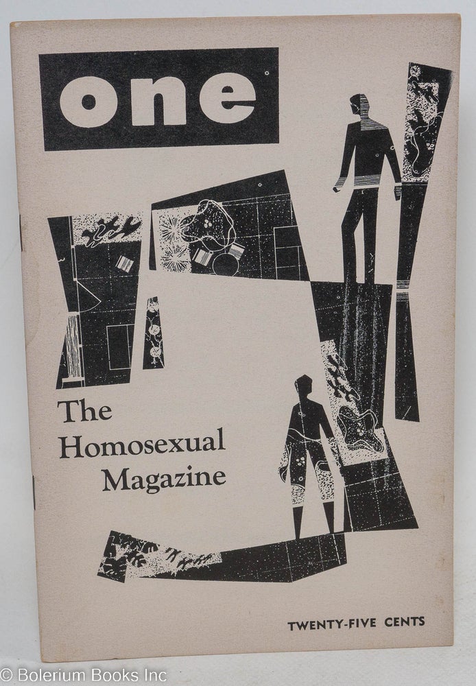 Cat.No: 196680 ONE; the homosexual magazine vol. 4, #2, February 1956. Ann Carll Reid, Donald Webster Cory, Lyn Pedersen, Geoffrey Wright Dal McIntire, Gabrielle Ganelle, Eve Elloree aka Joan Corbin.