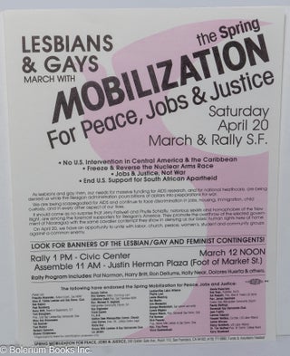 Cat.No: 197161 Lesbians & gays march with the Spring Mobilization for Peace, Jobs &...