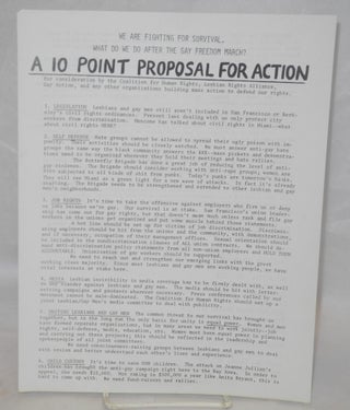 Cat.No: 197164 A 10 Point Proposal for Action: [handbill] for consideration by the...