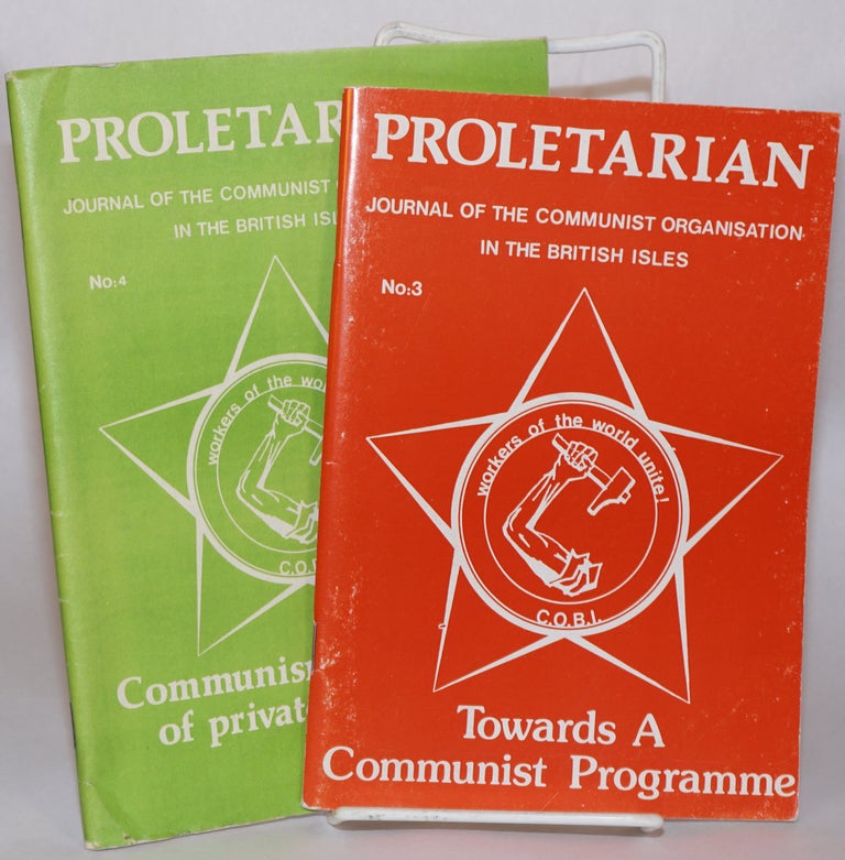 Cat.No: 197221 Proletarian. Journal of the Communist Organisation in the British Isles. No. 3 and 4