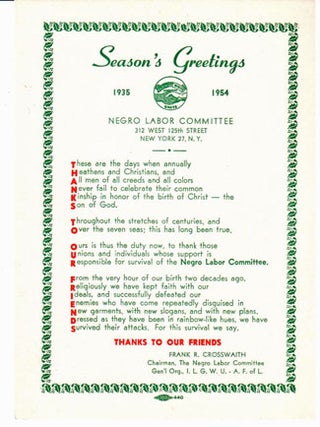 Season's greetings, 1935 - 1954