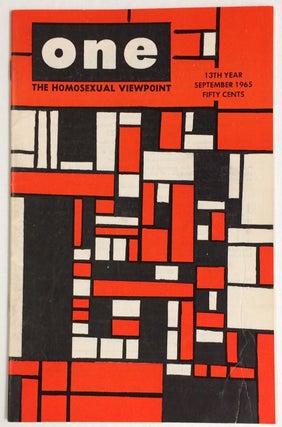 ONE Magazine; the homosexual viewpoint; vol. 13, #9, September 1965