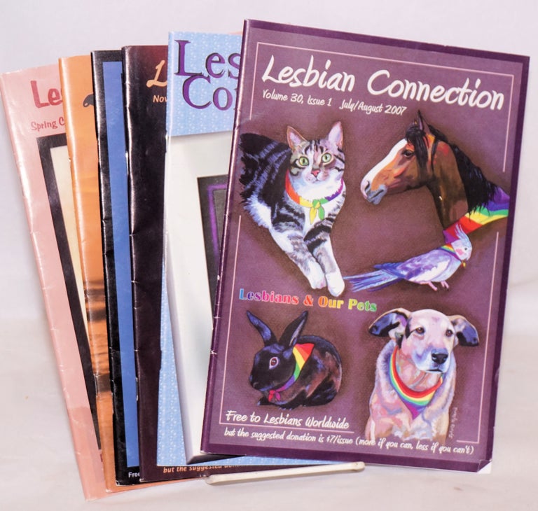 Cat.No: 197760 Lesbian Connection: for, by & about lesbians; vol. 30, issues 1-6, July 2007 - April 2008 [6 issue complete run of vol. 30]