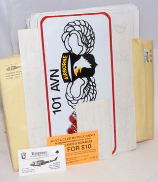 Newsletters sent a Kingsman vet, with ephemera, plus postwar materials from other units (Screaming Eagles, &c &c)