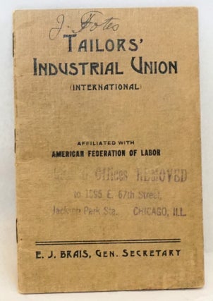 Cat.No: 198563 [Membership booklet with dues records]. Tailors' Industrial Union,...