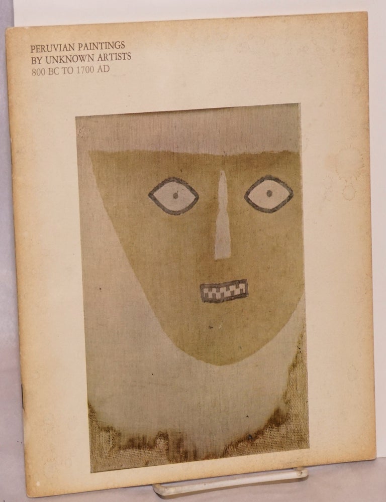Cat.No: 198657 Peruvian Paintings by Unknown Artists 800 BC to 1700 AD. September 12 - November 11, 1973