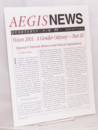 Cat.No: 198694 AEGIS News: quarterly: #8 9/96. Dallas Denny, Jessica Xavier publisher