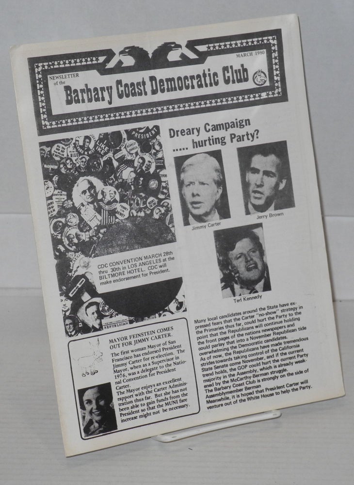 Cat.No: 199019 Newsletter of the Barbary Coast Democratic Club: March 1980. Rev. Ray Broshears, Paul D. Hardman.
