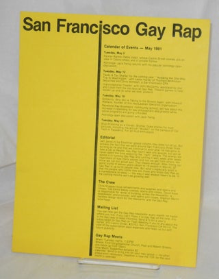 San Francisco Gay Rap [handbills] [4 handbills for Jan, Feb, March & May 1981]