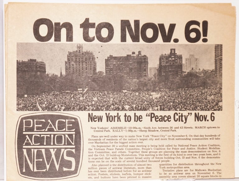 Cat.No: 199592 Peace Action News: No. 1 (October 13, 1971)