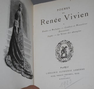 Poèmes de Renée Vivien; Études et Préludes - Cendres et Pousières - Évocations - Sapho - La Vénus de Aveugles