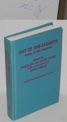 Cat.No: 200031 Out of the Closets: voices of gay liberation. Karla Jay, Allen Young, John...