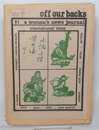 Cat.No: 200305 Off Our Backs: a women's news journal; vol. 12, #3, March 1982;...