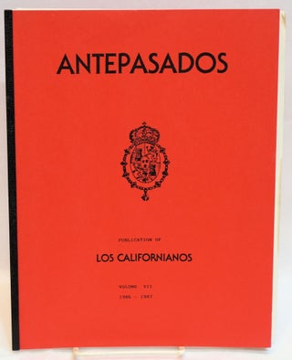 Cat.No: 200802 Antepasados; volume 7, 1986-1987. Evelyn Romero Martínez