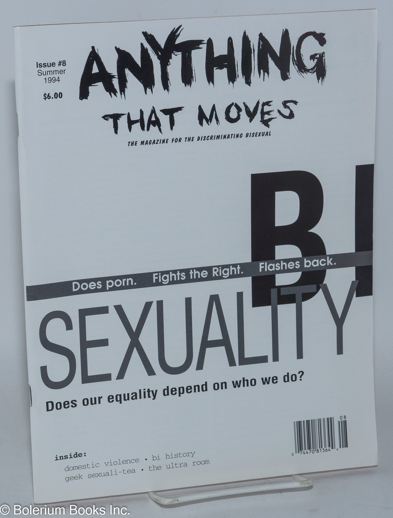 Interracial Forced Bi - Anything That Moves: the magazine for the discriminating bisexual, issue  #8, Summer 1994; Bisexuality | Mark Silver, Paul Smith Naomi Tucker