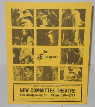 Cat.No: 201045 The Emergence [handbill]. The Company Theatre, the New Committee Theatre
